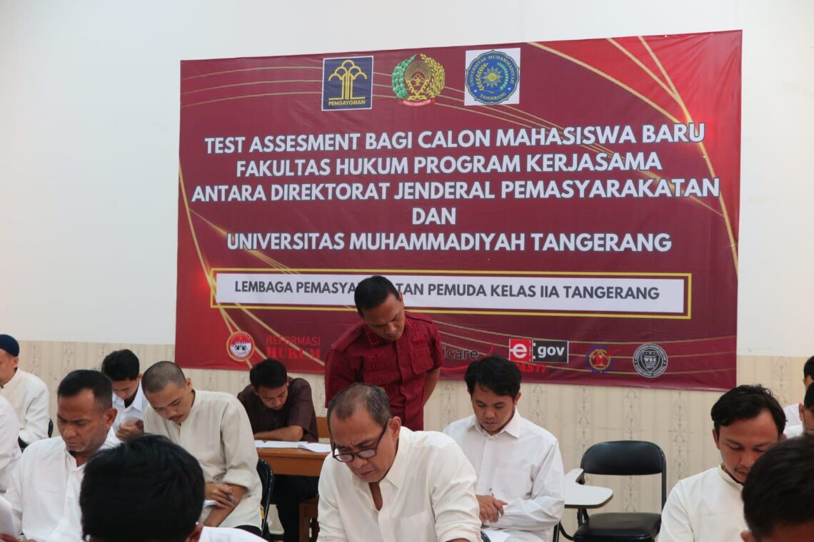 Lapas Pemuda Kelas IIA Tangerang bersama Universitas Muhammadiyah Tangerang mengadakan Program S1 Hukum untuk WBP
