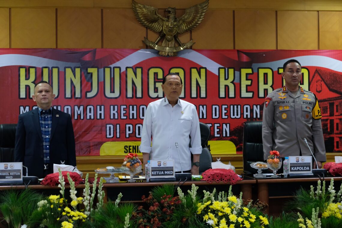 Kapolda Banten Terima Kunjungan Kerja Mahkamah Kehormatan DPR RI