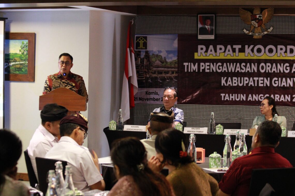 Tingkatkan Pengawasan Orang Asing, TIMPORA Gianyar Gelar Rapat Koordinasi di Ubud