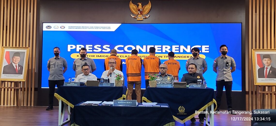 Jelang Akhir Tahun 2024, Kantor Imigrasi Tangerang Tangkap 4 WNA Pakistan