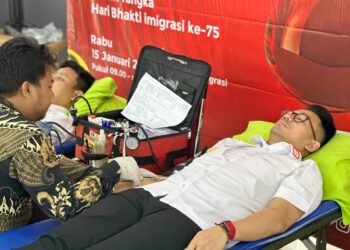 Semangat Hari Bhakti Imigrasi Ke-75, Kantor Imigrasi Cilegon Gelar Donor Darah Bersama PMI Kota Cilegon