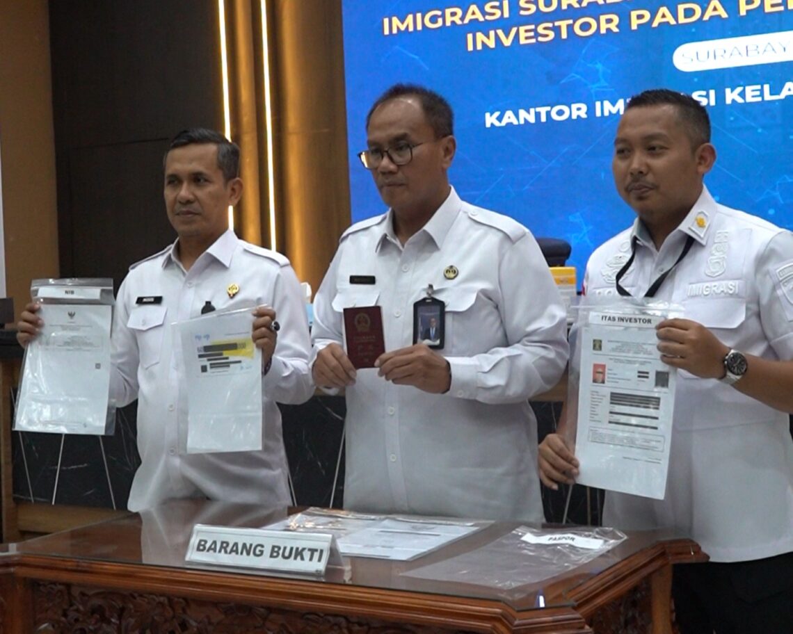 Diduga Perusahaan PMA Fiktif, Imigrasi Surabaya Amankan Investor Tiongkok 