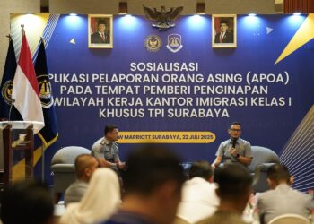 Imigrasi Surabaya Perkuat Pengawasan WNA Melalui Sosialisasi APOA Bersama Pelaku Usaha Penginapan