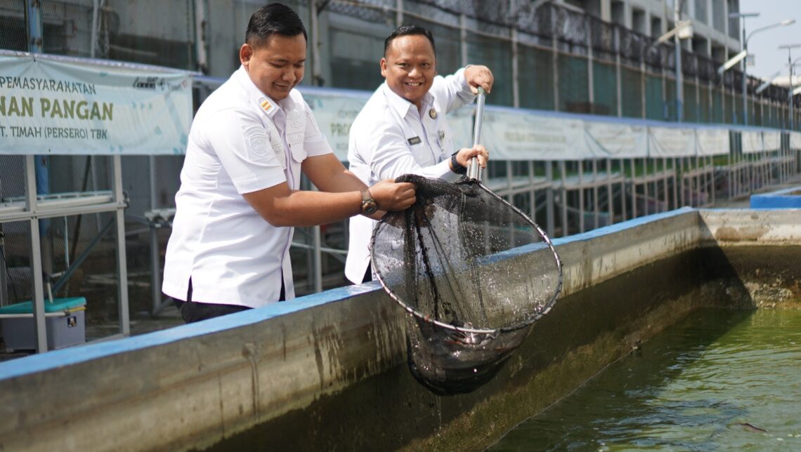 Rutan Cipinang Panen Ikan Lele, Wujud Nyata Ketahanan Pangan