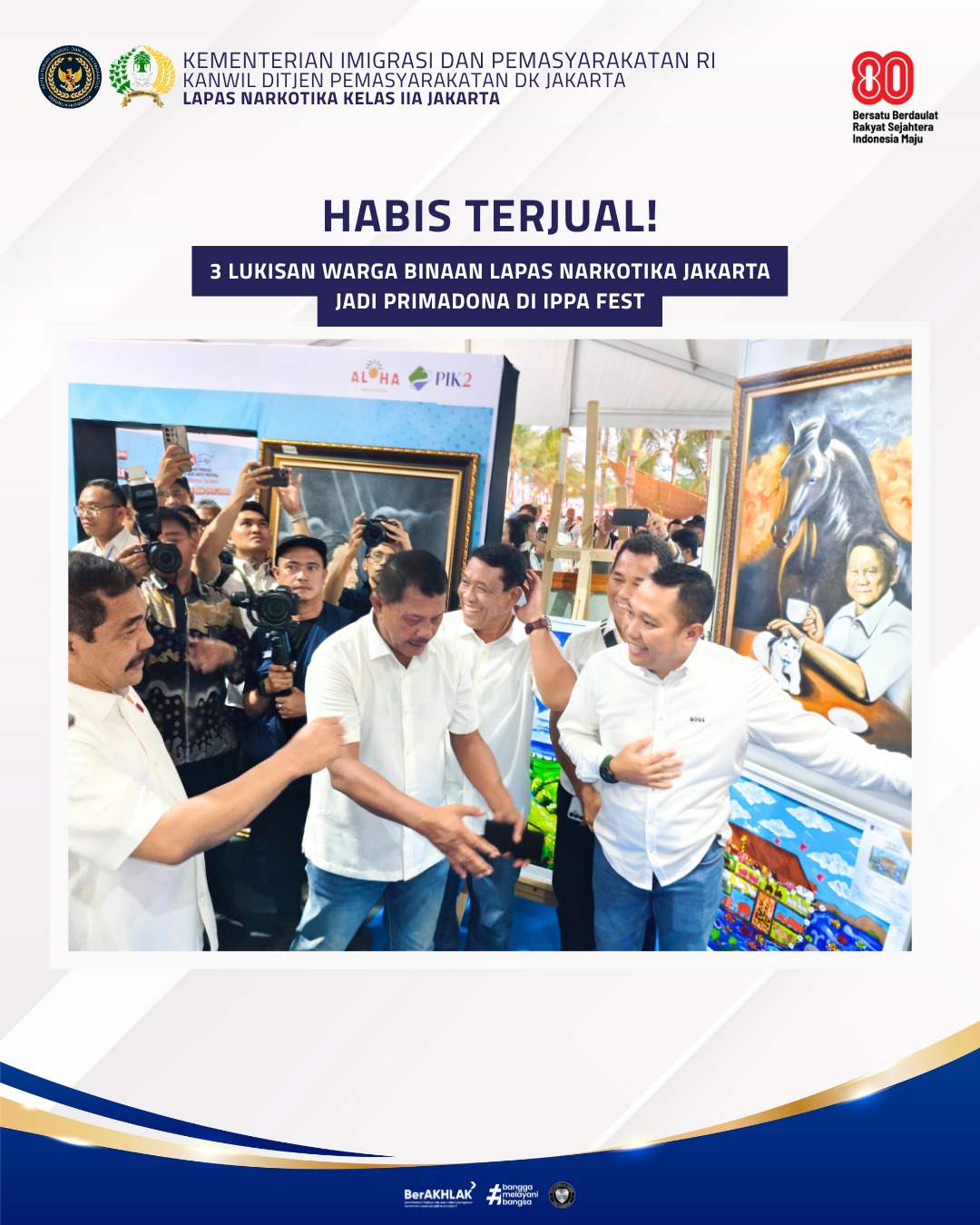 Fantastis, 3 Lukisan Warga Binaan Lapas Narkotika Jakarta Jadi Primadona di IPPA FEST