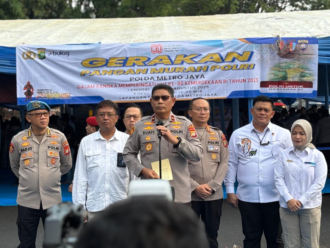 Wakapolda Metro Jaya Buka Gerakan Pangan Murah Jelang HUT ke-80 RI