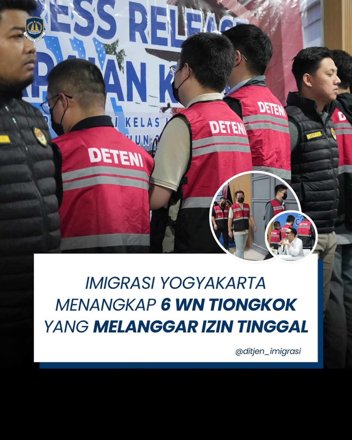 Imigrasi Yogyakarta Amankan 6 WN Tiongkok Langgar Izin Tinggal