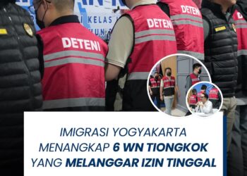 Imigrasi Yogyakarta Amankan 6 WN Tiongkok Langgar Izin Tinggal