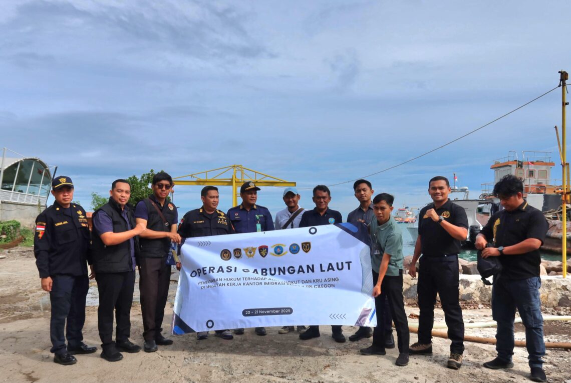 TIMPORA Imigrasi Cilegon Operasi Gabungan di Laut Perairan Pulomerak