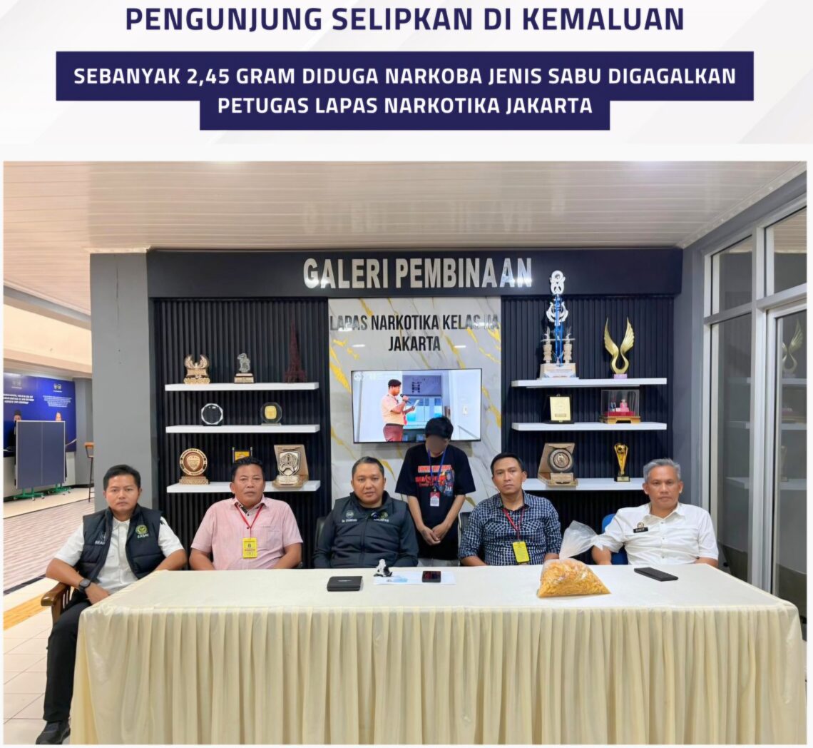 Lapas Narkotika Cipinang Kembali Amankan Pengunjung Dengan Modus Selipkan Shabu Seberat 2,45 Gram di Dalam Kemaluan